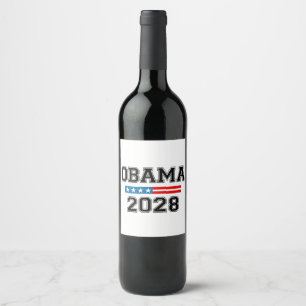 Etiqueta Para Botella De Vino Elección por la Democracia 2028 de Obama Estados U