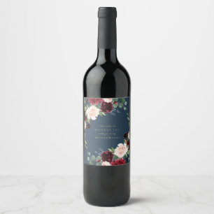 Etiqueta Para Botella De Vino Elegancia de Otoño Geométrica para Propuesta de Da