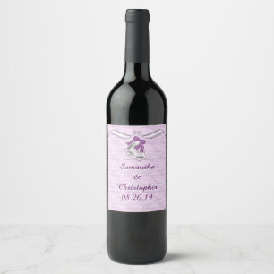 Etiqueta Para Botella De Vino Elegancia Lilac #1