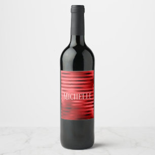 Etiqueta Para Botella De Vino Elegancia roja