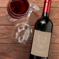 Elegant monogram family name template