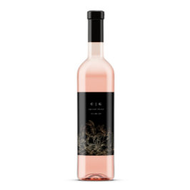 Etiqueta Para Botella De Vino Elegante Boda de monograma botánico dibujado a man