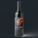 Etiqueta Para Botella De Vino Elegante boho vintage de moho floral rojo de durmi<br><div class="desc">Este diseño floral y monótono presenta tonos ricos y dramáticos y texturas de pátero suave. Las flores elegantes parecen surgir de las sombras,  creando un contraste cautivador que atrae la atención. Perfecto para los amantes de la sofisticación romántica. Hacerlo fácilmente propio seleccionando Personalizar esta plantilla y tecleando su información.</div>
