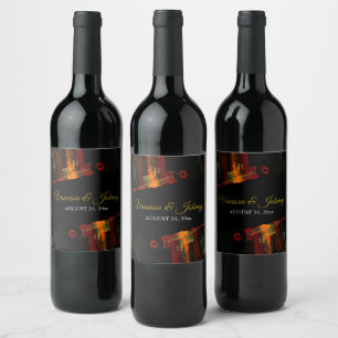 Etiqueta Para Botella De Vino Elegante Clásico Moderno Tendencia Patrón #903 Bod