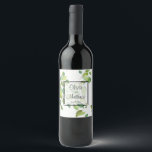 Etiqueta Para Botella De Vino Elegante color de agua verde botánico<br><div class="desc">Colores de agua eucalipto vegetación vegetal vegetación vegetal. Perfecto para eventos de primavera, verano o otoño. Hermosas coloridas de color verde para el campo, boho, jardín y ocasiones temáticas florales. Para empezar a cambiar nombres y detalles de eventos, haga clic en "Personalizar esta plantilla" y edite la redacción en los...</div>