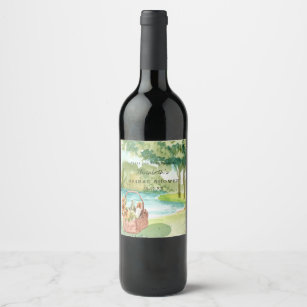 Etiqueta Para Botella De Vino Elegante degustación de vinos   Ducha de novia pic