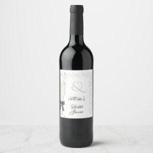Etiqueta Para Botella De Vino Elegante Despedida de Soltera con Lazo 