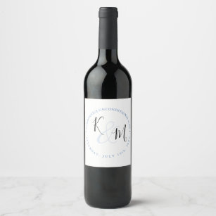 Etiqueta Para Botella De Vino Elegante estilo Minimalista moderno y elegante