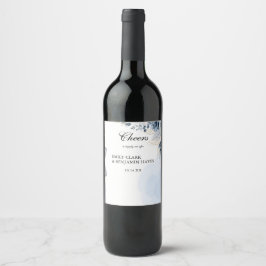 Etiqueta Para Botella De Vino Elegante Etiqueta de Dirección de Regreso de Boda