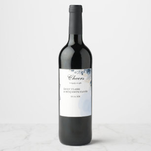 Etiqueta Para Botella De Vino Elegante Etiqueta de Dirección de Regreso de Boda