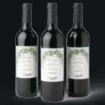 Etiqueta Para Botella De Vino Elegante geométrico de oro del eucalipto verde bot<br><div class="desc">La elegante etiqueta geométrica del vino geométrica del eucalipto verde botánico exuda sofisticación y opulencia con su intrincado diseño y lujosa paleta de colores. La combinación de elementos naturales de eucalipto y formas geométricas audaces crea un contraste visualmente impresionante que seguro captará la atención y dejará una impresión duradera. Los...</div>