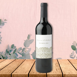 Etiqueta Para Botella De Vino Elegante lugar beige