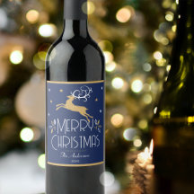 Elegante Reno de Navidad Festivo Azul Medianoche