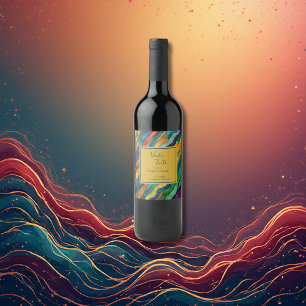 Etiqueta Para Botella De Vino Elegante y opulenta boda africana de destino