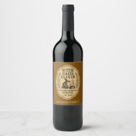 Etiqueta Para Botella De Vino Elixir de Hamamelis Alivia Quemaduras y Tónico de 