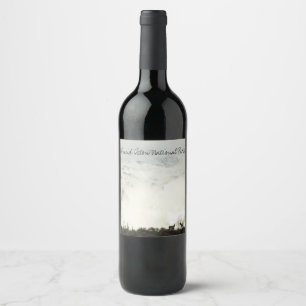 Etiqueta Para Botella De Vino Elk en el Parque Nacional de Grand Teton