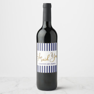 Etiqueta Para Botella De Vino Ella Dijo Sí