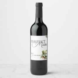 Etiqueta Para Botella De Vino Ella Encontró su Desayuno Nupcial de Matcha Perfec