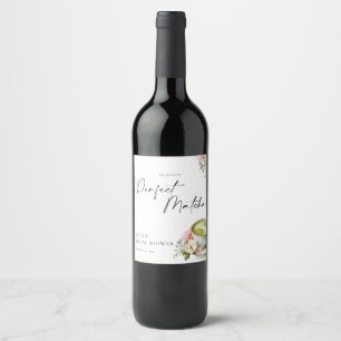 Etiqueta Para Botella De Vino Ella Encontró Su Desayuno Nupcial Perfecto De Matc