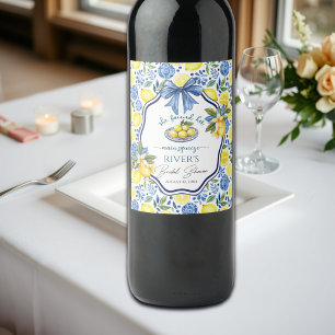 Etiqueta Para Botella De Vino Ella Encontró Su Despedida de Soltera