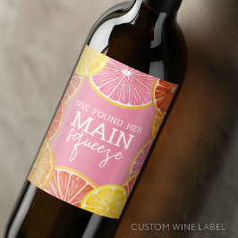 Etiqueta Para Botella De Vino Ella Encontró Su Fiesta de Despedida de Soltera de