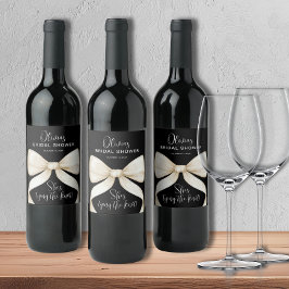 Etiqueta Para Botella De Vino Ella está Atando el Nudo Fiesta de Despedida de So