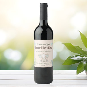 Etiqueta Para Botella De Vino Embarazo de la era de la tía revelar conjunto de e