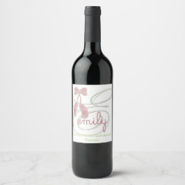 Etiqueta Para Botella De Vino Emily