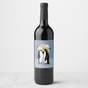 Etiqueta Para Botella De Vino Emperor PENGUINS