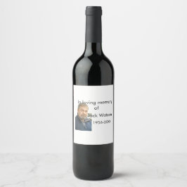 Etiqueta Para Botella De Vino En el recuerdo amoroso del año del nombre foto fun