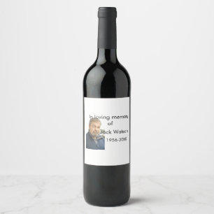 Etiqueta Para Botella De Vino En el recuerdo amoroso del año del nombre foto fun