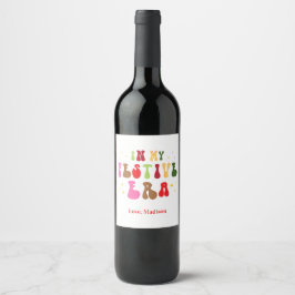 Etiqueta Para Botella De Vino En mi época festiva Navidades de moda