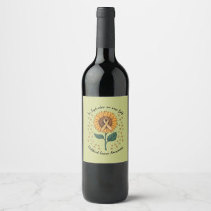 Etiqueta Para Botella De Vino En Septiembre Usamos Oro Conciencia del Cáncer Inf