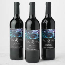 Etiqueta Para Botella De Vino Encanto colorido