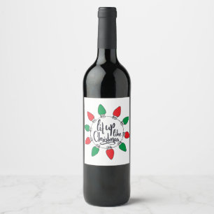 Etiqueta Para Botella De Vino Encendido como Navidades