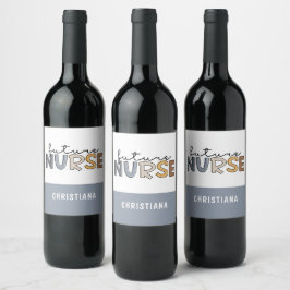 Etiqueta Para Botella De Vino Enfermero futuro personalizado | Regalos de estudi