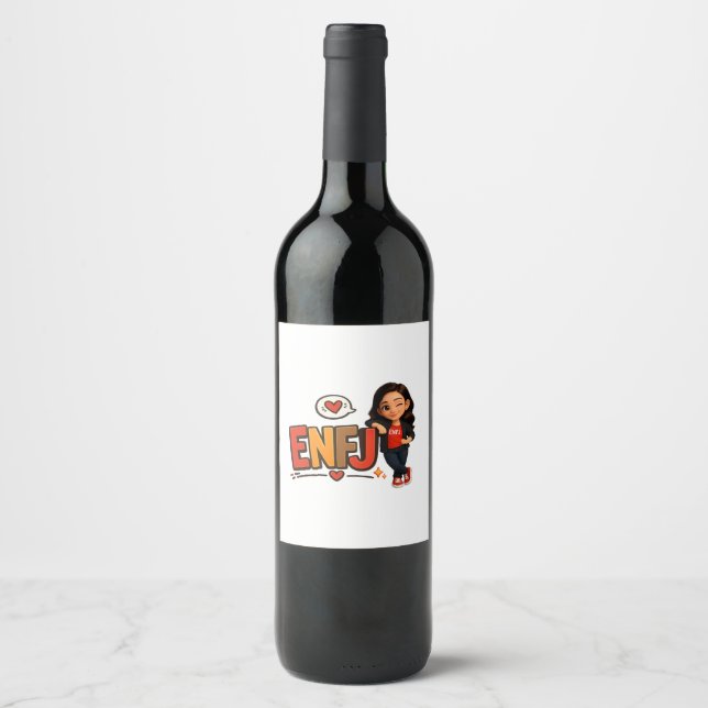 ETIQUETA PARA BOTELLA DE VINO ENFJ (Anverso)