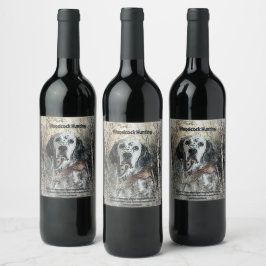 Etiqueta Para Botella De Vino English Setter 