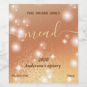 Etiqueta Para Botella De Vino Ensalado de nenúfago moderno