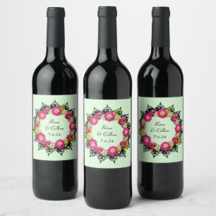 Etiqueta Para Botella De Vino Ensayo De Boda Vino Elegante
