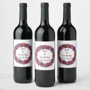 Etiqueta Para Botella De Vino Ensayo De Boda Vino Elegante