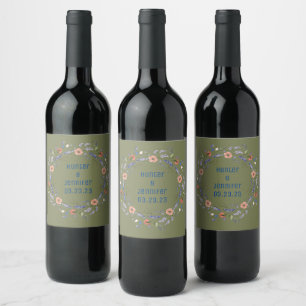 Etiqueta Para Botella De Vino Ensayo De Boda Vino Elegante