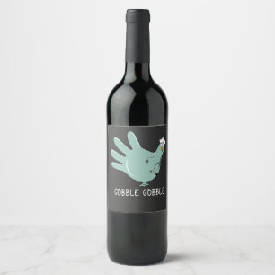 Etiqueta Para Botella De Vino ER Enfermera Turquia Gobble Squad ER Enfermera Acc