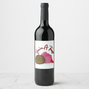 Etiqueta Para Botella De Vino Eres Un Fresa Lleno De Regalos Día De San Valentín