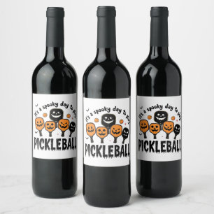 Etiqueta Para Botella De Vino Es un día espeluznante para jugar a la halloween c
