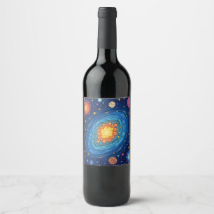 Etiqueta Para Botella De Vino Es una botella de estilo lechoso.