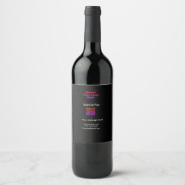 Etiqueta Para Botella De Vino Escanear mínimamente para pagar Agregar logotipo Q