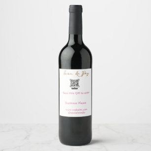 Etiqueta Para Botella De Vino Escanear para ordenar escanear código QR añadir si