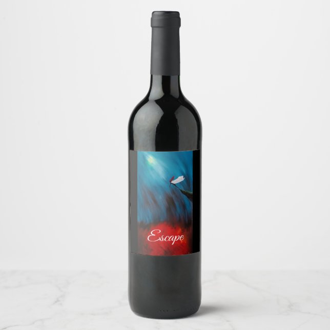 Etiqueta Para Botella De Vino Escape (Anverso)