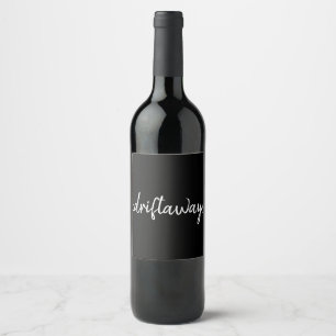 Etiqueta Para Botella De Vino escritura náutica DRIFT AWAY